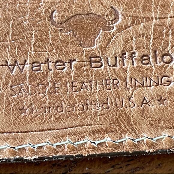 Martin Dingman Bill Water Buffalo Belt Color: Walnut Size 42 - Picture 9 of 15